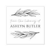 ユーカリプタス鉛パーソナルライブラリー図書切手 セルフインキングスタンプ (デザイン)