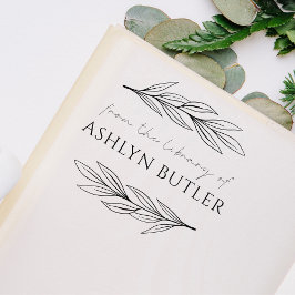 ユーカリプタス鉛パーソナルライブラリー図書切手 ラバースタンプ