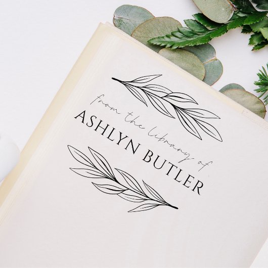 ユーカリプタス鉛パーソナルライブラリー図書切手 ラバースタンプ