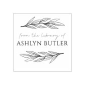 ユーカリプタス鉛パーソナルライブラリー図書切手 ラバースタンプ (インプリント)