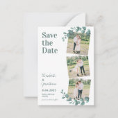 ユーカリプタス3のバジェット・ウェディング・セーブザ・デート ノートカード (正面)