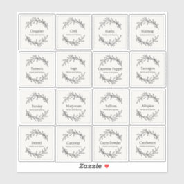 ユーカリプタス・キッチン料理ハーブ香辛料スクリプト2 シール