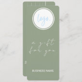 ユーカリプタス・グリーン・ビジネス・ロゴ・ギフト証明書 (正面/裏面)