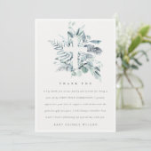 ユーカリプタス・シダの葉が最初の聖餐式を交差 サンキューカード (スタンド正面)