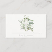 ユーカリプタス・シダの葉が最初の聖餐式を交差 プレイスカード (裏面)