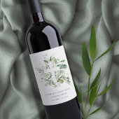 ユーカリプタス・シダの葉が最初の聖餐式を交差 ワインラベル