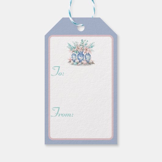 ユーカリプタス&ポインセティアスとチノイスリーヴァース ギフトタグ (裏面)