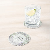 ユーカリプタス&ラベンダーリースエレガントウェディング ペーパーコースター (インサイチュ)