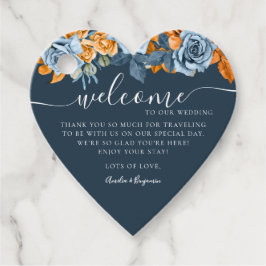 ユーカリプタテラコッタブルーラストウェルカム結婚ズ フェイバータグ