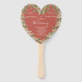 ユーカリプツスターフィッシュ秋秋テラコッタハート ハンドファン (正面)