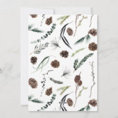 ユーカリプテスダスティウインターボタニカル4フォトホリデー シーズンカード (裏面)