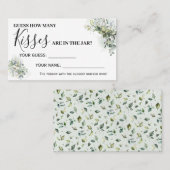 ユーカリプトゥスいくつのキスブライダルシャワーゲームカード プレイスカード (正面/裏面)