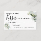 ユーカリプトゥスいくつのキスブライダルシャワーゲームカード プレイスカード (正面)