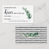 ユーカリプトゥスいくつのキスブライダルシャワーゲームカード プレイスカード (正面/裏面)