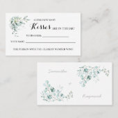 ユーカリプトゥスいくつのキスブライダルシャワーゲームカード プレイスカード (正面/裏面)