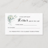 ユーカリプトゥスいくつのキスブライダルシャワーゲームカード プレイスカード (正面)