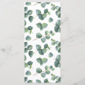 ユーカリプトゥスのジオフ結婚レームのメニュー メニュー (裏面)