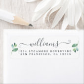 ユーカリプトゥスの葉の姓差出人住所ラベル ラベル (インサイチュ)