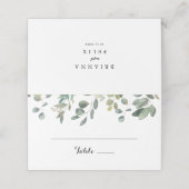 ユーカリプトゥスの葉結婚喜びの座席表 プレイスカード (外部開封)
