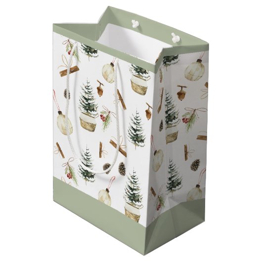 ユーカリプトゥスアクロスクリスマス ミディアムペーパーバッグ (裏面アングル)