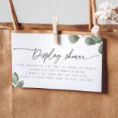 ユーカリプトゥスアンラップギフトブライダルシャワー エンクロージャーカード