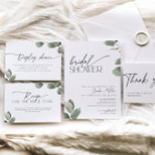 ユーカリプトゥスアンラップギフトブライダルシャワー エンクロージャーカード