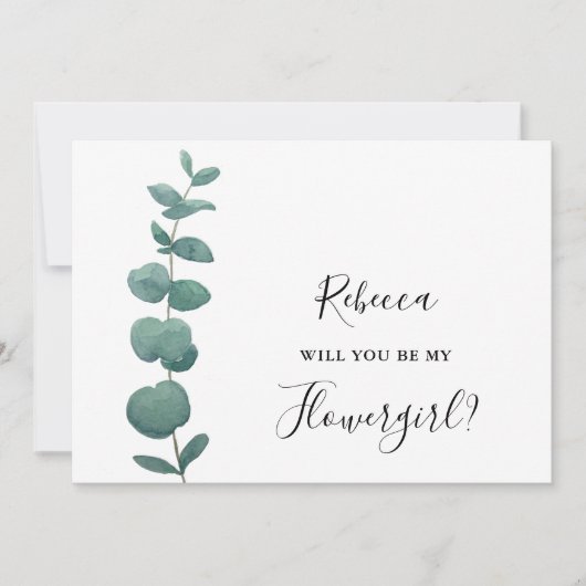 ユーカリプトゥスウィズマイフラワーガール招待状 招待状 (正面)