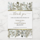 ユーカリプトゥスウィンターグリーン結婚サンキューズミニ ワインラベル (シングルラベル)