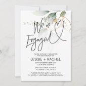 ユーカリプトゥスウエレ婚約した婚約パーティ 招待状 (正面)