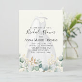 ユーカリプトゥスウォーターエレガントカラーブライダルガウンフローラ 招待状 (スタンド正面)