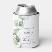 ユーカリプトゥスウォーターカラーグリーンリー結婚式の引き出物 缶クーラー (缶正面)