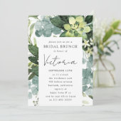 ユーカリプトゥスウォーターカラーシックブライダルシャワー 招待状 (スタンド正面)