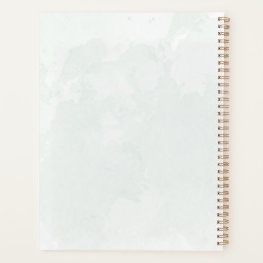 ユーカリプトゥスウォーターカラーセージ結婚グリーン プランナー手帳 (裏面)