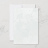 ユーカリプトゥスウォーターカラーセージ緑RSVP結婚's 出欠カード (裏面)