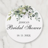 ユーカリプトゥスウォーターカラーブライダルシャワーメッセージカード フェイバータグ (裏面)