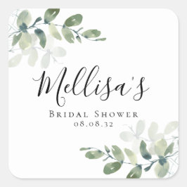 ユーカリプトゥスウォーターカラーブライダルシャワー スクエアシール