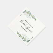 ユーカリプトゥスウォーターカラーブライダルシャワー スタンダードカクテルナプキン (角)