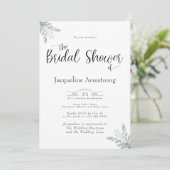 ユーカリプトゥスウォーターカラーブライダルシャワー 招待状 (スタンド正面)