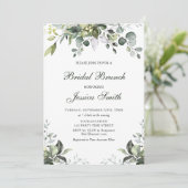 ユーカリプトゥスウォーターカラーブライダルブランチ招待状 招待状 (スタンド正面)