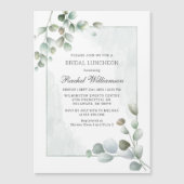 ユーカリプトゥスウォーターカラーブライダルルンチョン マグネット招待状 (正面)