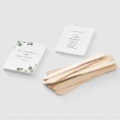 ユーカリプトゥスウォーターカラーボタニカル結婚式 プログラム ハンドファン (組立なし)