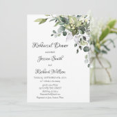 ユーカリプトゥスウォーターカラーリハーサルディナー招待状 招待状 (スタンド正面)