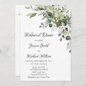 ユーカリプトゥスウォーターカラーリハーサルディナー招待状 招待状 (正面/裏面)