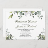 ユーカリプトゥスウォーターカラーリハーサルディナー招待状 招待状 (正面/裏面)