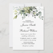ユーカリプトゥスウォーターカラー結婚式招待状 招待状 (正面)