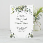 ユーカリプトゥスウォーターカラー結婚式招待状 招待状 (スタンド正面)