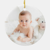 ユーカリプトゥスウッドランド動物ベビー1stクリスマス セラミックオーナメント (裏面)