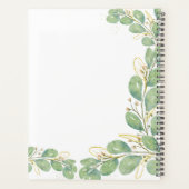 ユーカリプトゥスエレガントグリーンリーホワイトファミリーミール プランナー手帳 (裏面)