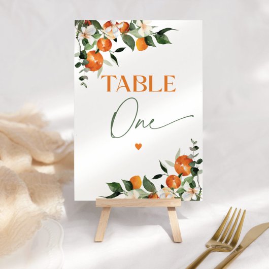 ユーカリプトゥスオレンジ柑橘類テーマテーブルナンバーワン テーブルナンバー