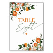 ユーカリプトゥスオレンジ柑橘類テーマ表番号8 テーブルナンバー (裏面)